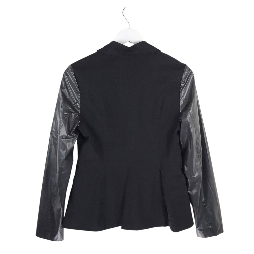 PU SLEEVE DESIGNER JACKET BLACK SMALL