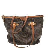 LOUIS VUITTON 2008 PALERMO GM TOTE LUXE HANDBAG BROWN 17”x13” x8”
