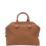 CAROLINA HERRERA BLASON S LEATHER LUXE HANDBAG TAN 15”x9”x7”