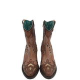 CORRAL ANKLE WESTERN BOOTIES BOOTS BROWN TAN 7
