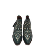 VACCARI WESTNER ANKLE BOOTS GREEN CREAM 6.5