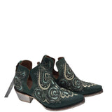 VACCARI WESTNER ANKLE BOOTS GREEN CREAM 6.5