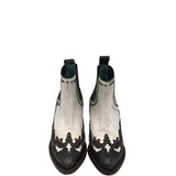CORRAL WESTERN ANKLE BOOTS WHITE BLACK 7