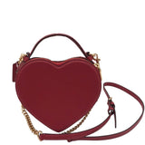 COACH HEART CROSSBODY HANDBAG RED