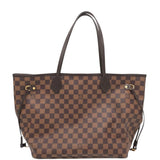 LOUIS VUITTON 2016 NEVERFULL MM DAMIER EBENE LUXE HANDBAG BROWN 17”x12”x6”