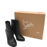 CHRISTIAN LOUBOUTIN ANKLE BOOTS "ADOX" 85 LUXE BOOTS BLACK 36.5