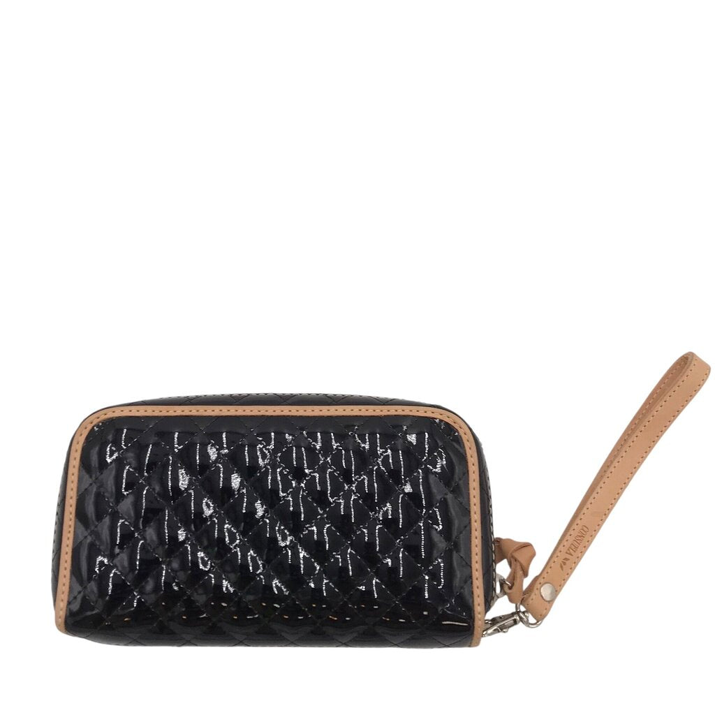 CONSUELA QUILTED WRISTLET WALLET BLACK BROWN