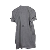FENDI KNIT SHORT SLEEVE BELTED LUXE DRESS GREY 42