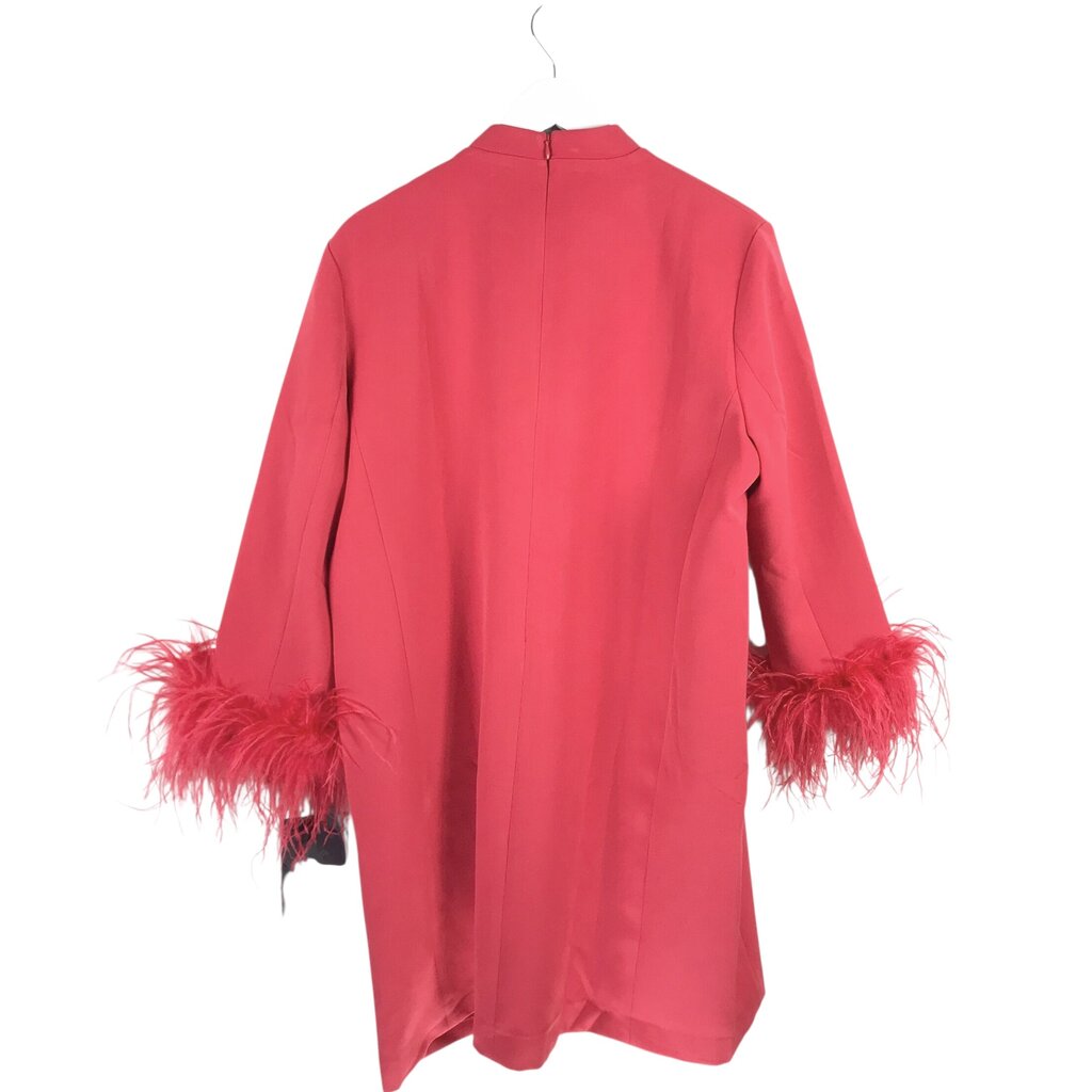 TUCKERNUCK NWT$288 FEATHER LONG SLEEVE DESIGNER DRESS RED XXL