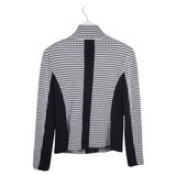 JOSEPH RIBKOFF NWT$279 ZIP FRONT DESIGNER JACKET BLACK WHITE 8