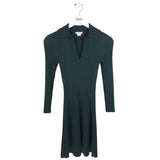 SHOSHANNA KNIT 3/4 SLEEVE DESIGNER DRESS GREEN SMALL