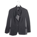 ESCADA KNIT ZIP COLLAR DESIGNER BLAZER GREY 44