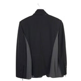 ESCADA KNIT ZIP COLLAR DESIGNER BLAZER GREY 44