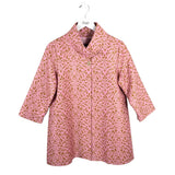 CONNIE ROBERSON NWT$450 3/4 SLEEVE DESIGNER BLAZER PINK TAN MEDIUM