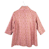 CONNIE ROBERSON NWT$450 3/4 SLEEVE DESIGNER BLAZER PINK TAN MEDIUM