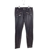 COACH RET. $1,295 LEATHER ZIPS DESIGNER PANT BLACK 4