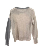 WHITE & WARREN NWT$298 CASHMERE LONG SLEEVE DESIGNER SWEATER BEIGE CREAM LARGE