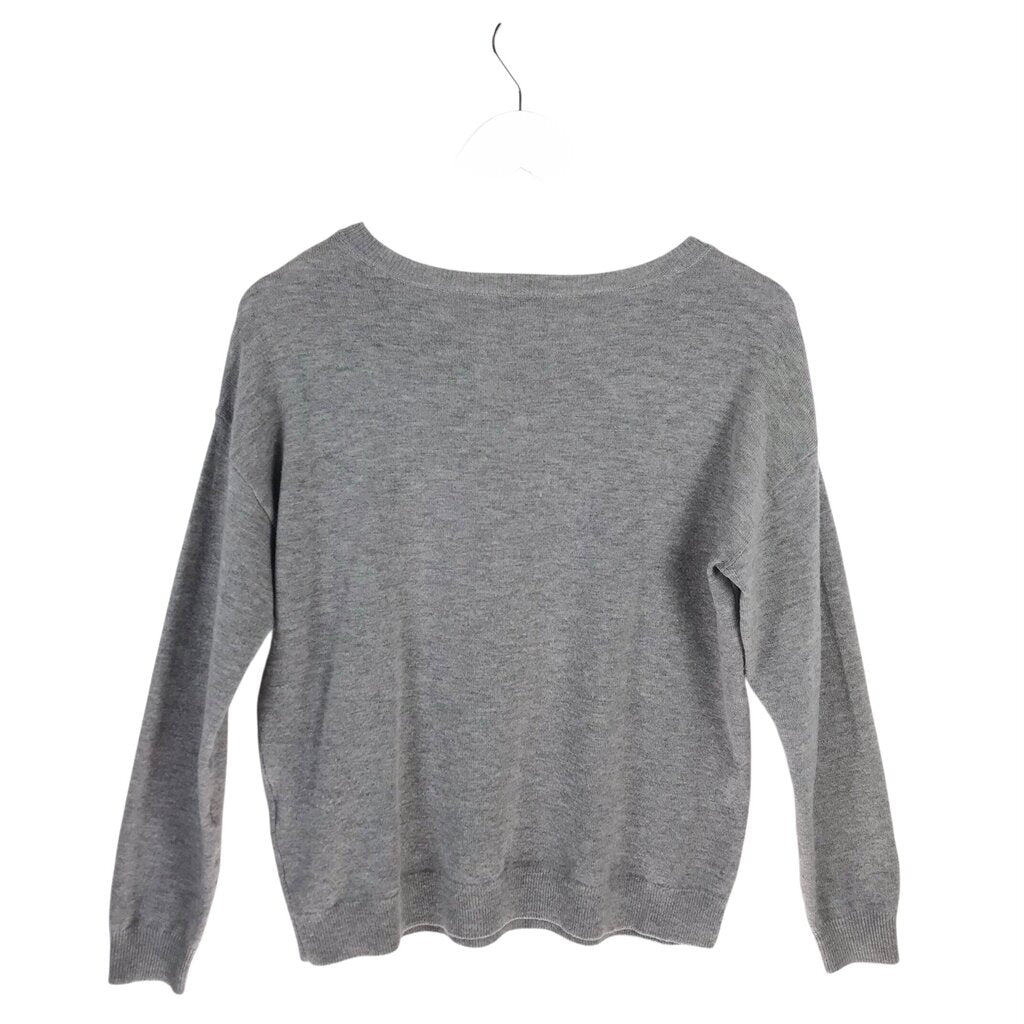 JOIE "NIGHT OWL" LONG SLEEVE DESIGNER SWEATER GREY SMALL