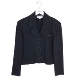 ST JOHN COLLECTION LONG SLEEVE DESIGNER BLAZER BLACK 10