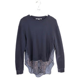 STELLA MCCARTNEY SWEATER BLOUSE DESIGNER SWEATER NAVY GOLD 14