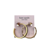 KATE SPADE NWT$88 HOOP EARRINGS CREAM WHITE