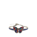 BRIGHTON NWT$88 BUTTERFLY CUFF BRACELET SILVERTONE MULTI