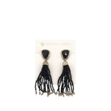 KENDRA SCOTT NWT$79 BEADED DANGLE EARRINGS BLACK