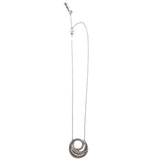 BRIGHTON NWT$68 RHINESTONES PENDANT NECKLACE SILVERTONE
