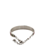 BRIGHTON FLORAL CUFF BRACELET SILVERTONE PINK