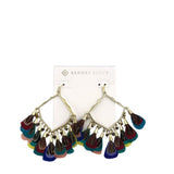 KENDRA SCOTT FLEATHER STMT EARRINGS MULTI