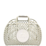 FENDI MED. RECYCLED PLASTIC BASKET LUXE HANDBAG TAUPE 15.5”x10.5x6”
