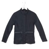 ZIPPER LONG SLEEVE DESIGNER JACKET BLACK MEDIUM
