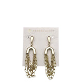 KENDRA SCOTT DANGLE CHAINS EARRINGS GOLDTONE