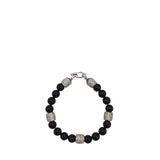 BRIGHTON BEADED RHINESTONES BRACELET BLACK SILVER
