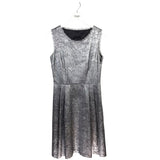 AMARRA METALLIC SLEEVELESS DESIGNER DRESS SILVER 8