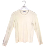 GORSUCH 100% CASHMERE LONG SLEEVE DESIGNER SWEATER CREAM MEDIUM