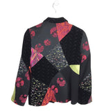 VINTAGE LONG SLEEVE BLAZER BLACK MAROON 6