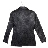 ALICE + OLIVIA RET$545 JACQUARD DESIGNER BLAZER BLACK 6