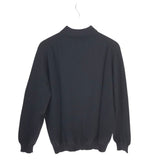 CASHEMRE POLO LONG SLEEVE MEN SWEATER BLACK MEDIUM