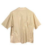 ZARA SHORT SLEEVE MEN SHIRT TAN BLACK LARGE