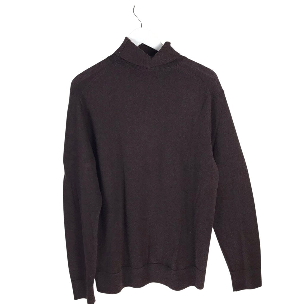 BANANA REPUBLIC WOOL TURTLENECK MEN SWEATER BROWN XLARGE