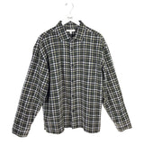 BANANA REPUBLIC LONG SLEEVE MEN SHIRT BLACK TAN LARGE