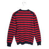 H&M WOOL LONG SLEEVE MEN SHIRT RED NAVY XLARGE