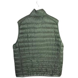 UNIQLO ZIP QUILTED MEN VEST GREEN LARGE