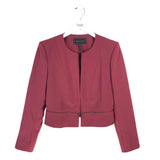 BCBGMAXAZRIA OPEN LONG SLEEVE DESIGNER BLAZER MAROON MEDIUM