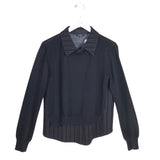 CURRENT AIR LONG SLEEVE TOP BLACK WHITE MEDIUM
