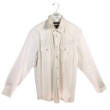 BANANA REPUBLIC DENIM LONG SLEEVE MEN SHIRT CREAM LARGE