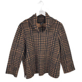 LIV BY HABITAT CLOTHES COWL LONG SLEEVE DESIGNER SWEATER BROWN BLACK MEDIUM