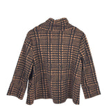 LIV BY HABITAT CLOTHES COWL LONG SLEEVE DESIGNER SWEATER BROWN BLACK MEDIUM