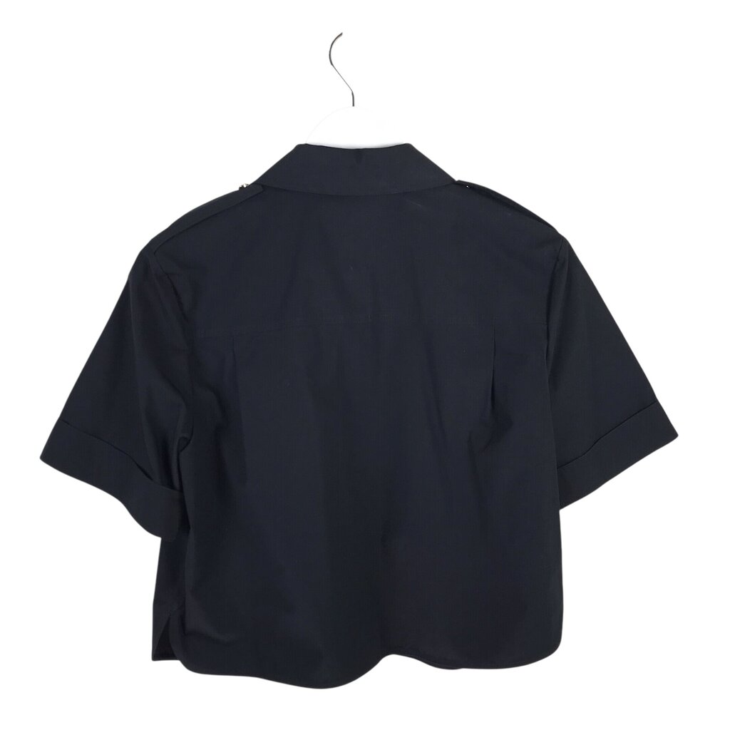 TORY BURCH NWT$298 SHORT SLEEVE DESIGNER BLOUSE BLACK 6
